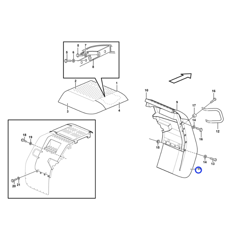 Imagem 1 do produto PARA-LAMA TRASEIRO CURTO LADO DIREITO PARA PÁ CARREGADEIRA VOLVO