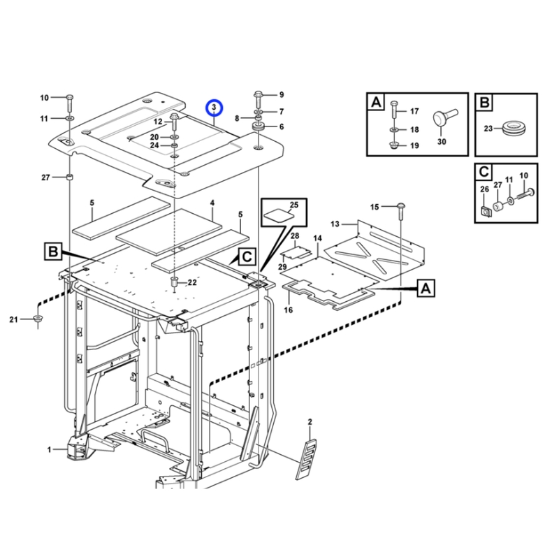 Imagem 1 do produto TETO PARA PÁ CARREGADEIRA VOLVO